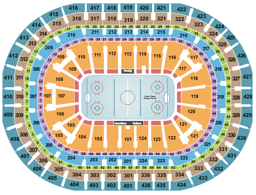 Centre Bell Seating Chart: Hockey