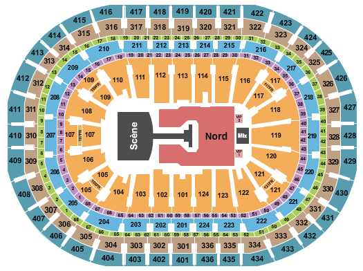 Centre Bell Seating Chart: Jonas Brothers