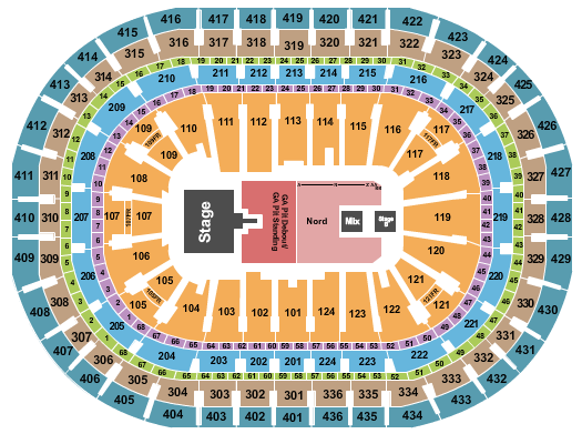 Centre Bell Seating Chart: Keith Urban