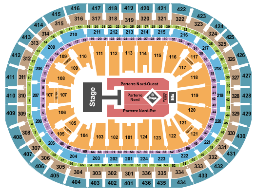 Centre Bell Seating Chart: Kylie Minogue