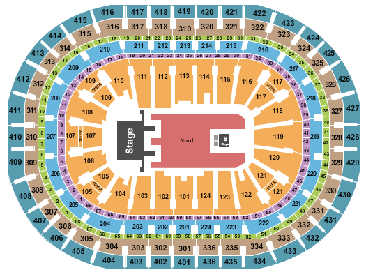 Centre Bell Seating Chart: Mana