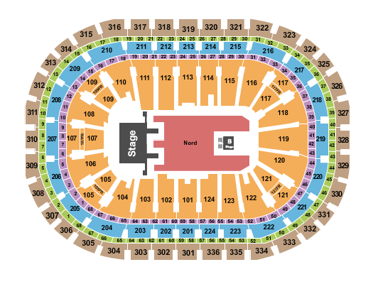 Centre Bell Seating Chart: Mana