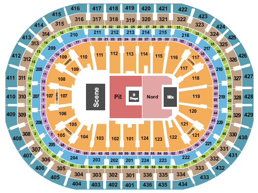 Centre Bell Seating Chart: Nine Inch Nails