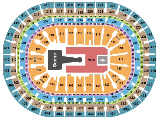 Centre Bell Seating Chart