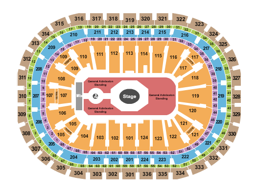 Centre Bell Seating Chart: Tame Impala