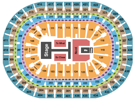 Centre Bell Seating Chart: Tate McRae