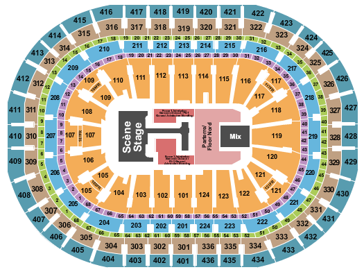 Centre Bell Seating Chart: Teddy Swims