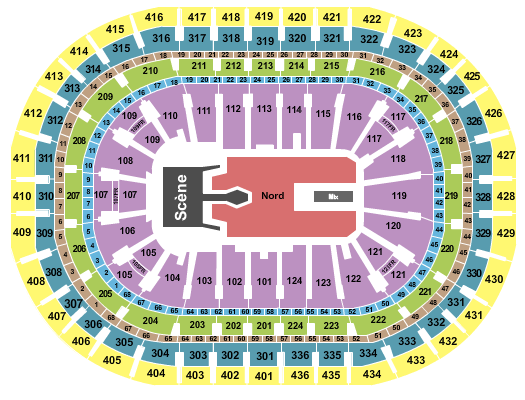 Centre Bell Seating Chart: Tim McGraw