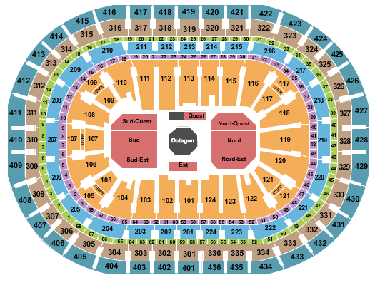 Centre Bell Seating Chart: UFC 2