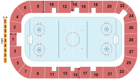 Centre Georges - Vezina Seating Chart: Hockey