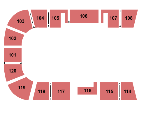 Centre Jean-Daigle Seating Chart: Open Floor