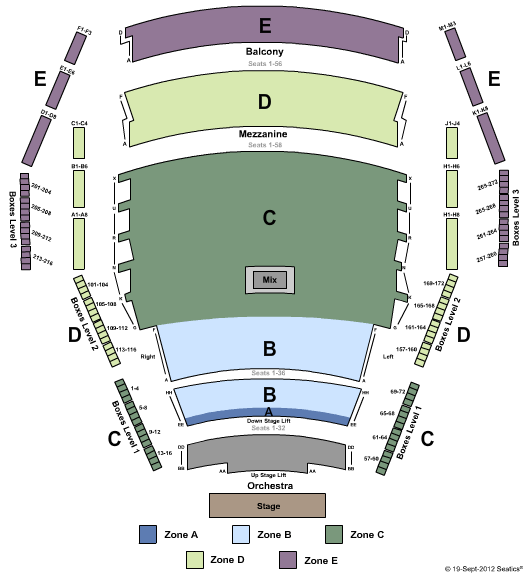 Centre In The Square Seating Chart