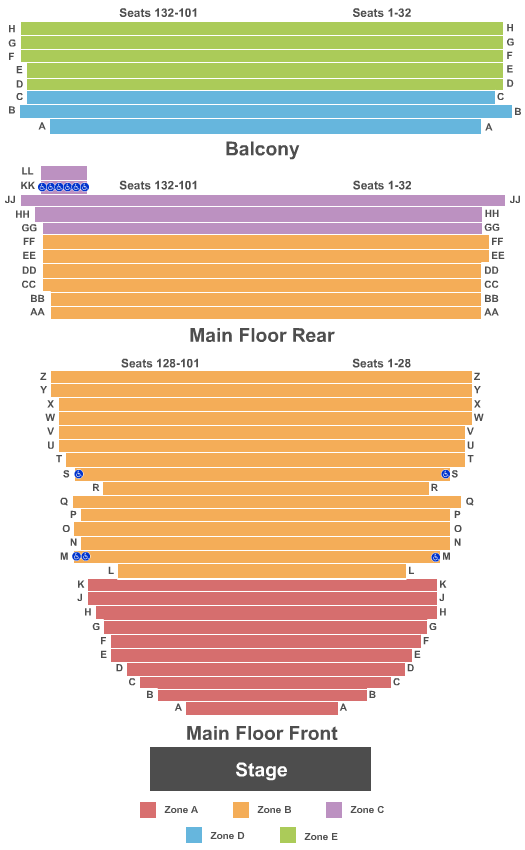 Hammons Hall Seating Chart