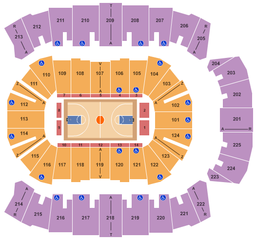 Brookshire Grocery Arena Seating Chart: Basketball