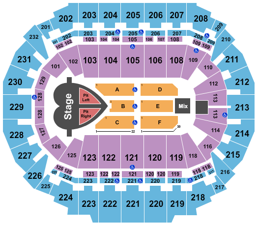 CenturyLink Center Omaha Seating Chart: Pink
