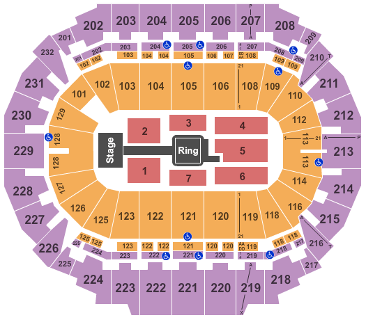Smoothie King Center Seating Chart For Wwe Raw