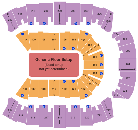 Brookshire Grocery Arena Seating Chart: Generic Floor