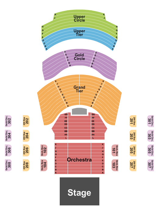 Cerritos Center Seating Chart: Endstage 4