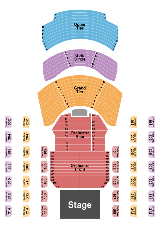 Cerritos Center Seating Chart: Lyric 2