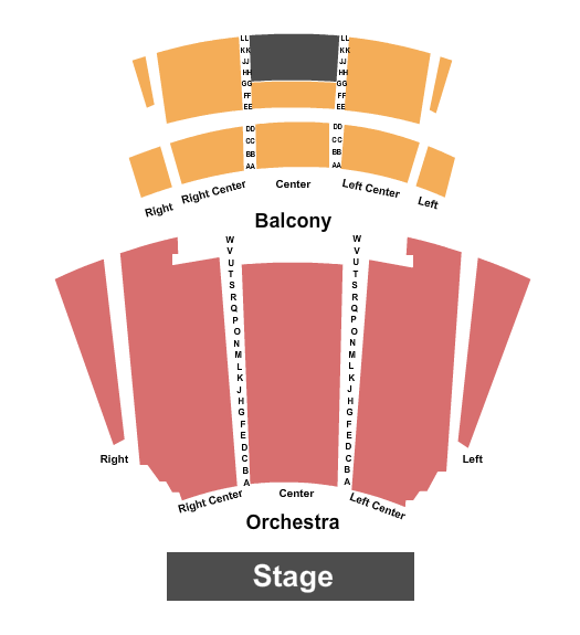 Chabot Performing Arts Theater Seating Chart: Endstage - No Pi