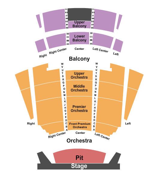 Chabot Performing Arts Theater Seating Chart: Endstage 2
