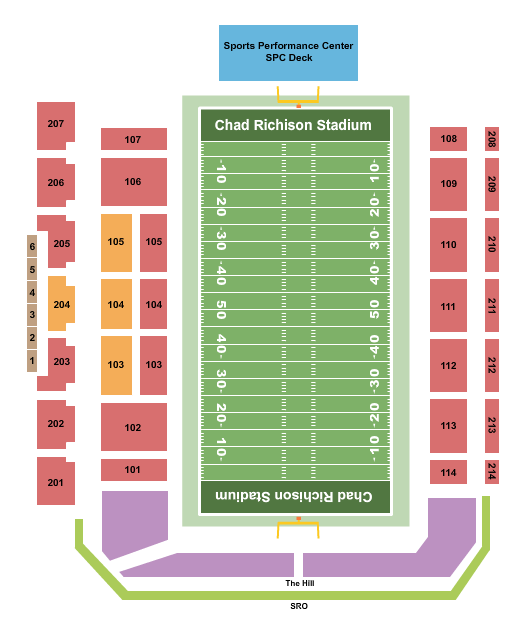 Chad Richison Stadium Seating Chart: Football