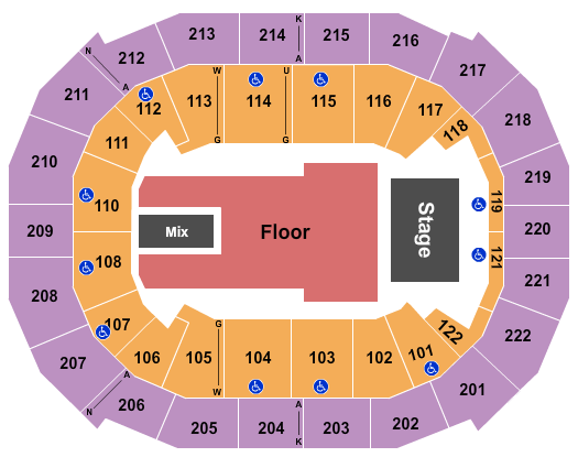 Chaifetz Arena Seating Chart: Endstage GA Floor 2