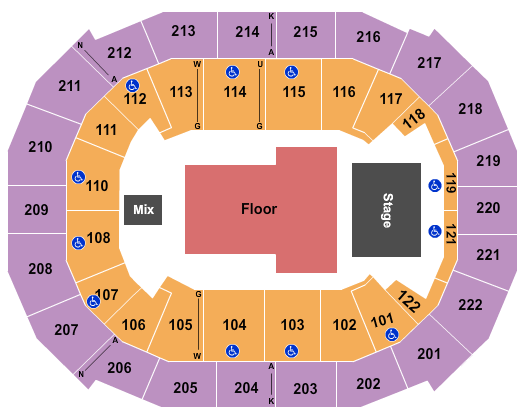 Chaifetz Arena Seating Chart: Endstage GA Floor