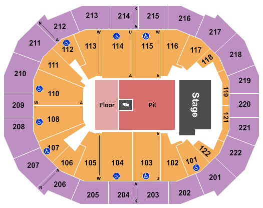 Chaifetz Arena Seating Chart: Endstage Large GA Pit