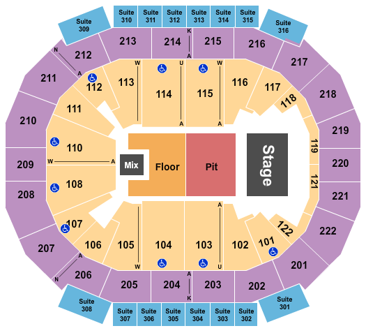 Chaifetz Arena Seating Chart: Endstage Pit & Floor