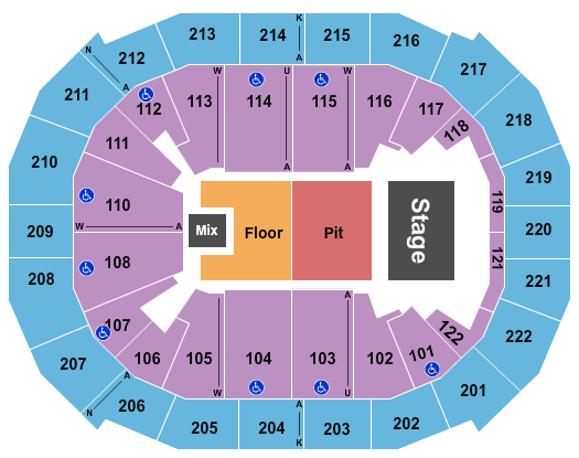 Chaifetz Arena Seating Chart: Endstage Pit & Floor