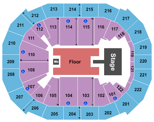 Chaifetz Arena Seating Chart: Endstage w/ Catwalk