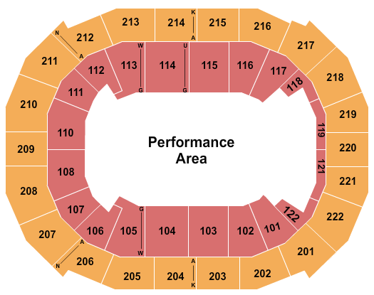 Chaifetz Arena Seating Chart: Performance Area