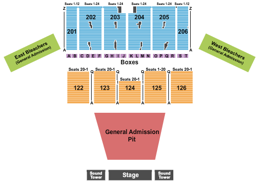 Champlain Valley Expo Seating Chart: Endstage Pit 3