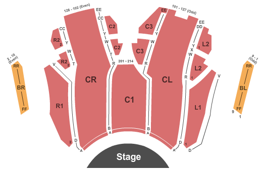 Mainstage at Chandler Center For The Arts Seating Chart