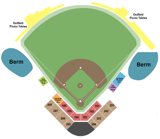 Charles B. Walker Stadium At Lents Park Seating Chart: Baseball
