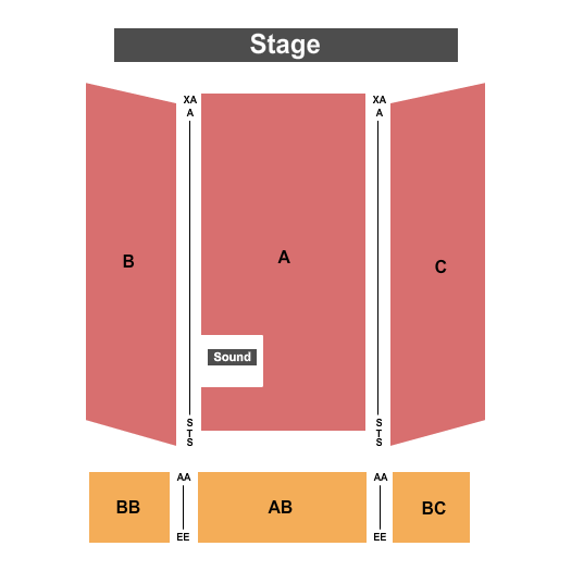 Charles Bailey Theatre Seating Chart: End Stage