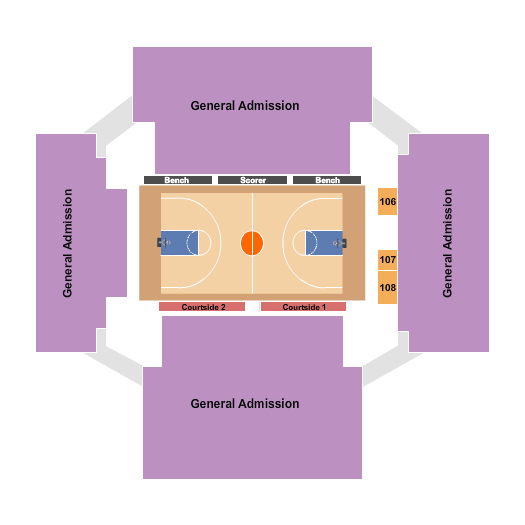 Charles E. Smith Center Seating Chart: Basketball GA