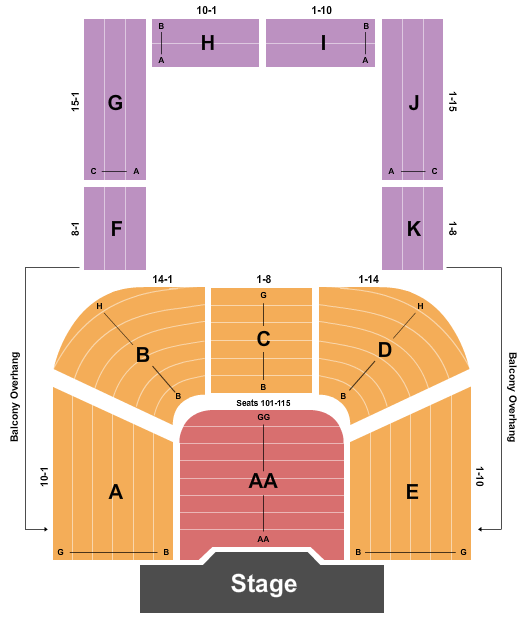 Charles Playhouse Seating Chart: Endstage