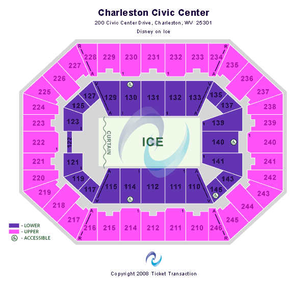 Charleston Civic Center Disney On Ice Seating Chart