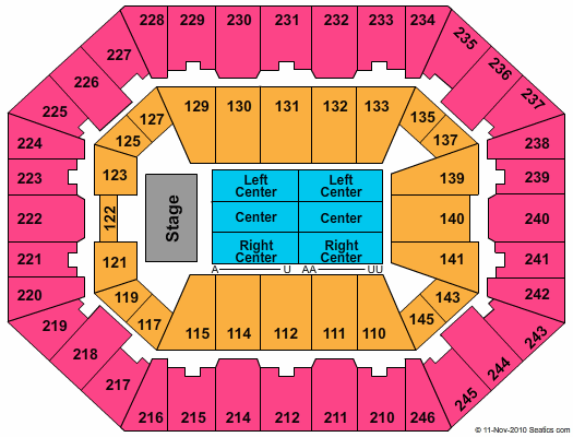 Charleston Civic Center Seating Map