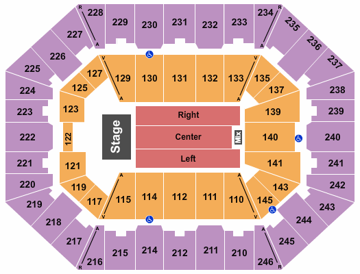 Charleston Coliseum & Convention Center - Charleston Seating Chart: Endstage 3