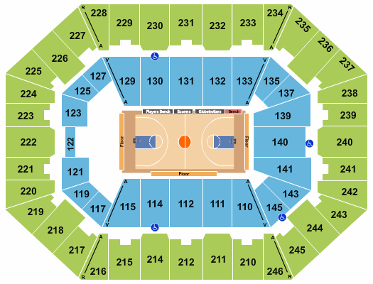 Charleston Coliseum & Convention Center - Charleston Seating Chart: Harlem Globetrotters