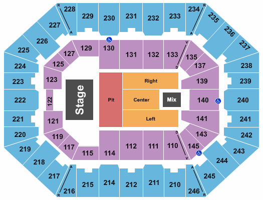 Charleston Coliseum & Convention Center - Charleston Seating Chart: Endstage - Small GA Pit