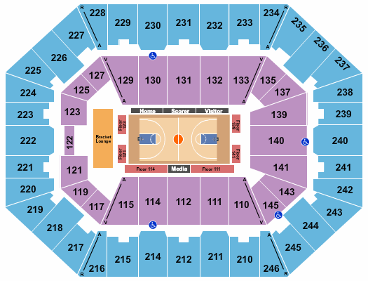 Charleston Coliseum & Convention Center - Charleston Seating Chart: Basketball 2