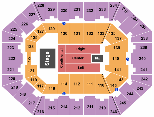 Charleston Coliseum & Convention Center - Charleston Seating Chart: Endstage 6