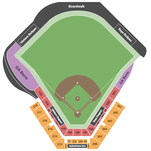 Tampa Bay Rays Seating Chart