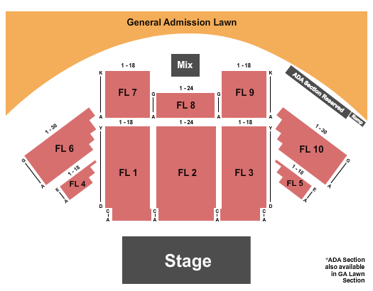 CCNB Amphitheatre at Heritage Park Seating Chart
