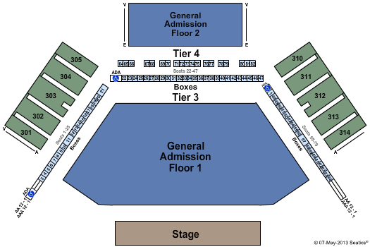 Charter One Pavilion At Northerly Island Seating Map