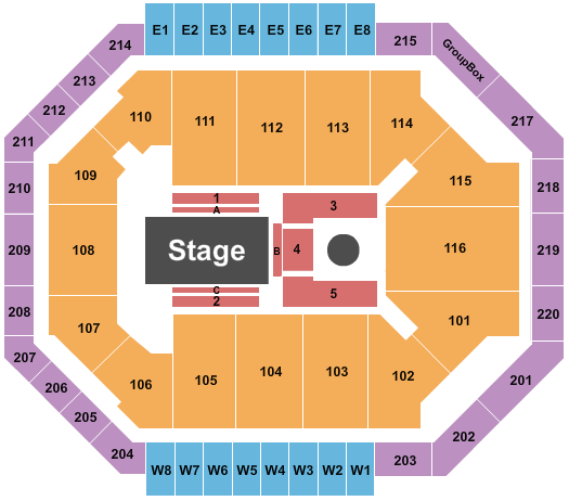 Chartway Arena at Ted Constant Convocation Center Seating Chart: Dancing With The Stars